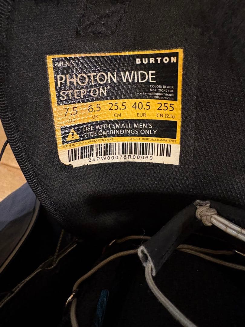 L*様 BURTON Photon Wide Step On US7.5(25.