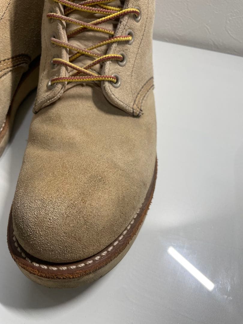 ウィンRED WING SHOES ベージュ ワークブーツ 8
