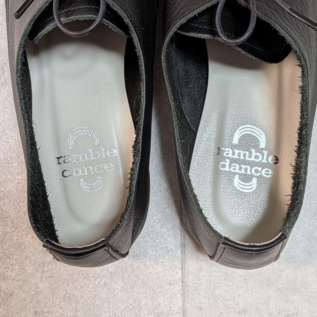 美品✨️ランブルダンス シュリンクレザーレースアップシューズ 23cm 日本製