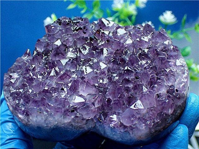 AAA級家庭円満◆天然ハート型アメジスト原石B89G3/168G20D