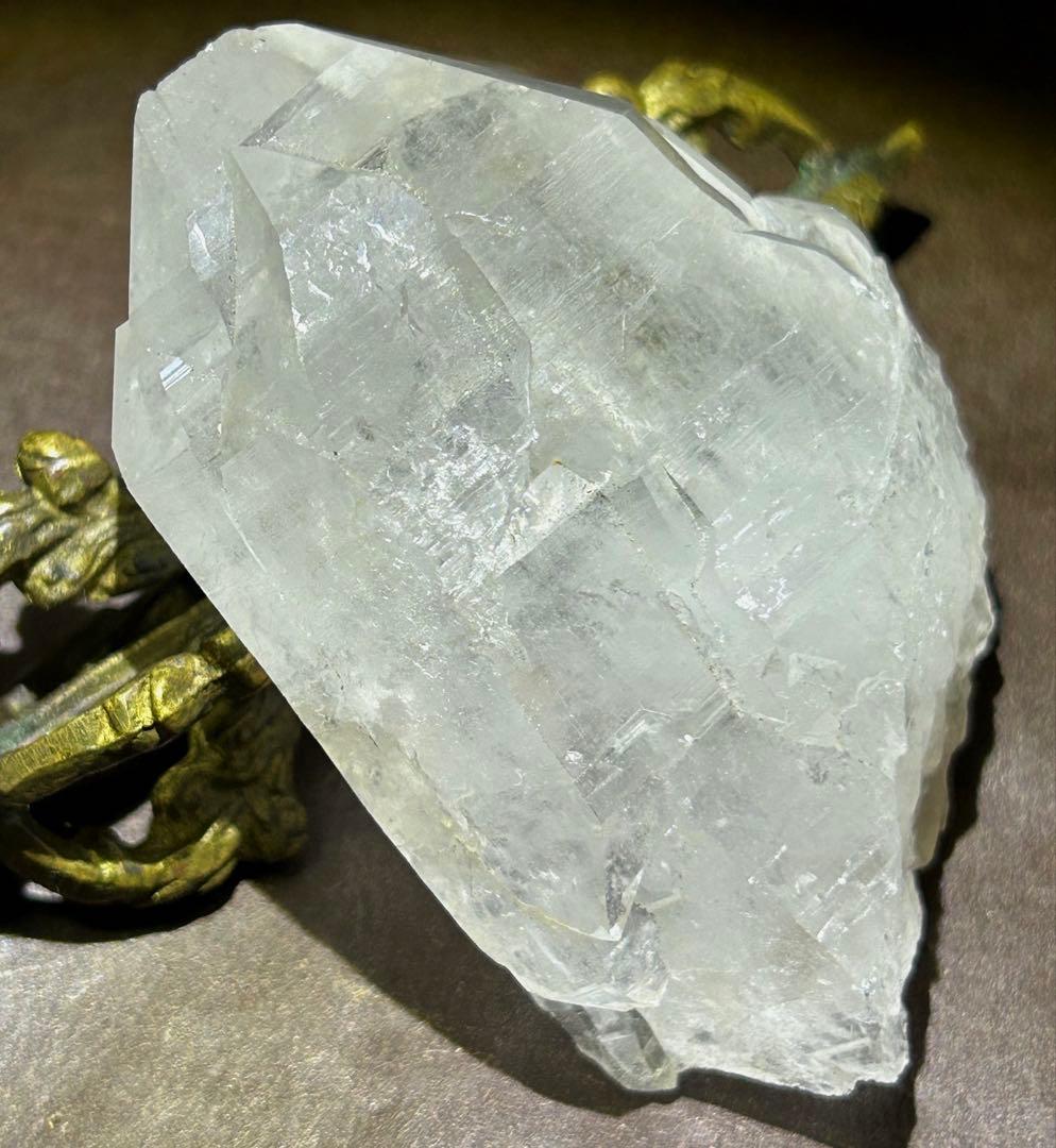 ☆別格高級品！福徳龍神秘宝②！マニカラン　トライゴニック　水晶　原石　クラスター