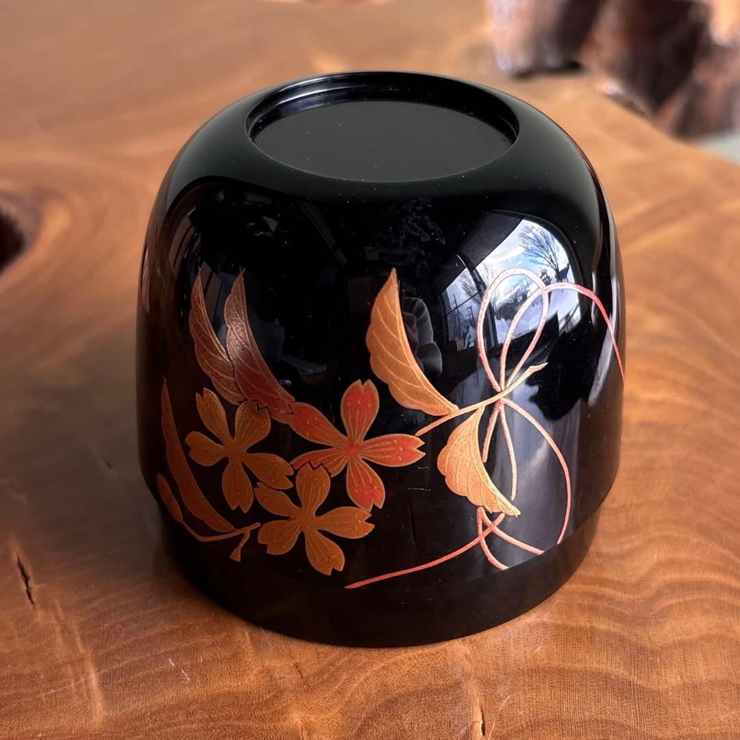 細川司光 桜蒔絵 輪島塗 大棗 茶道具 共箱