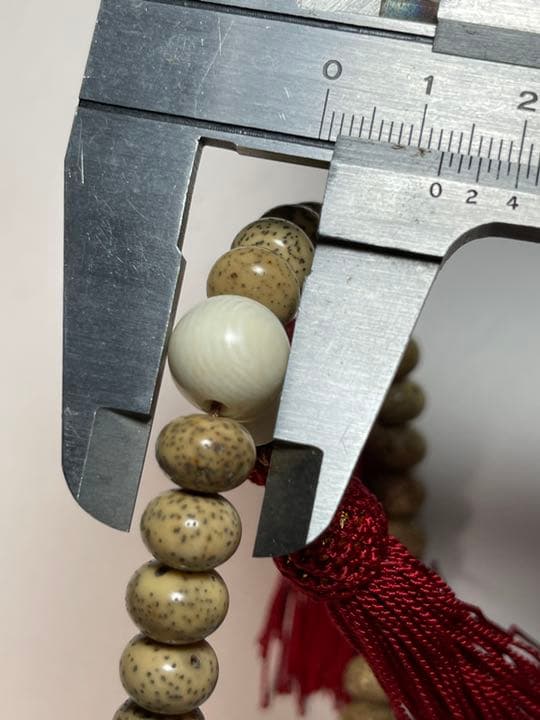 念珠 数珠 数珠 仏教美術 星月菩提腕珠 マンモス玉天然水晶玉隔珠 中古美品