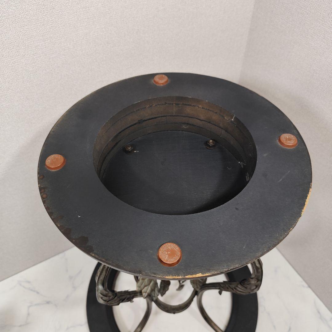 家具 アンティーク風 アイアン リーフ 木製 ガラステーブル