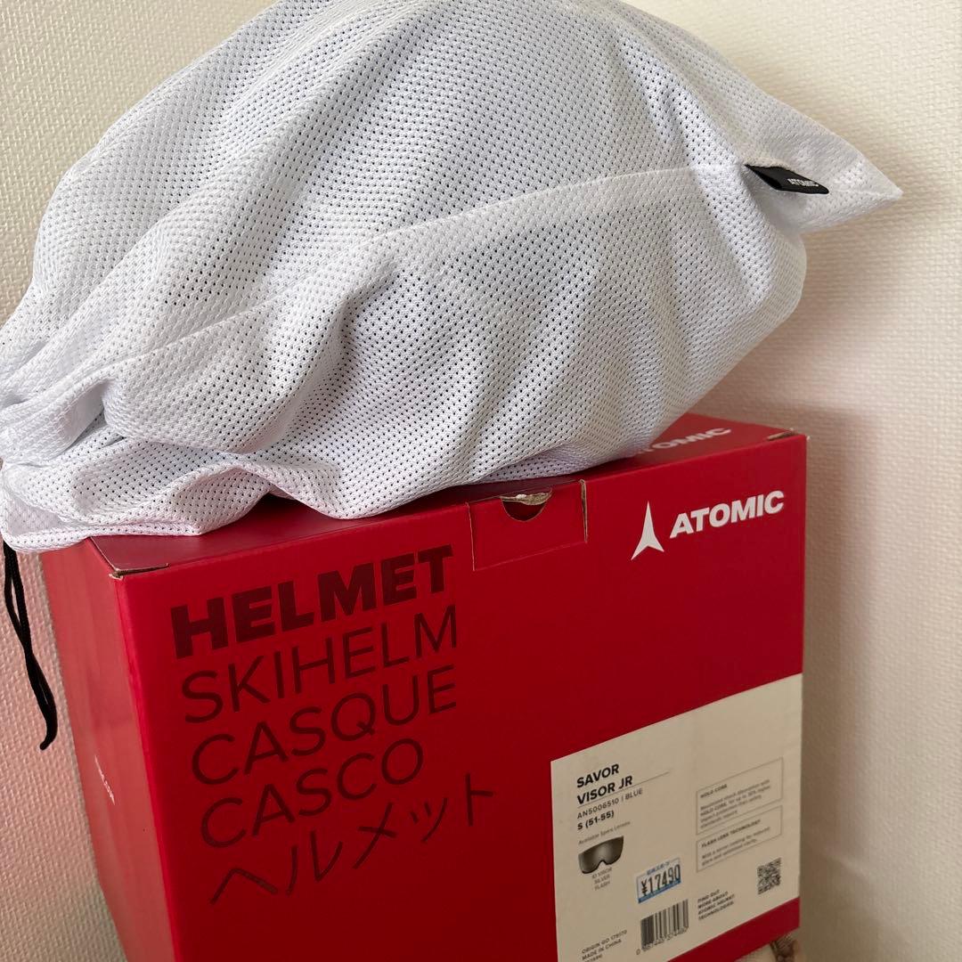 ATOMIC スキー ヘルメット Sサイズ　バイザー付き　キッズ