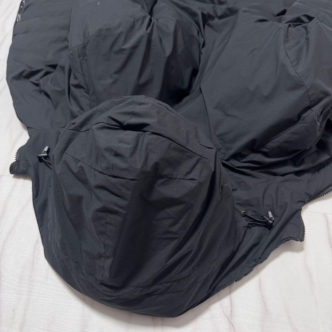 XL相当✨ カナダグース ロッジ フーディ ライトダウンジャケット 黒 フード