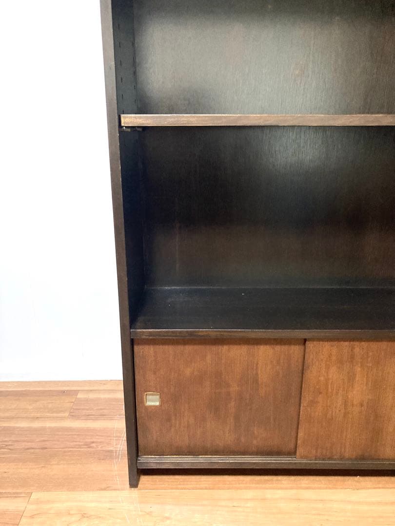 【メンテ済み】大きなビンテージの木製本棚　中板2枚可変　高さ167cm