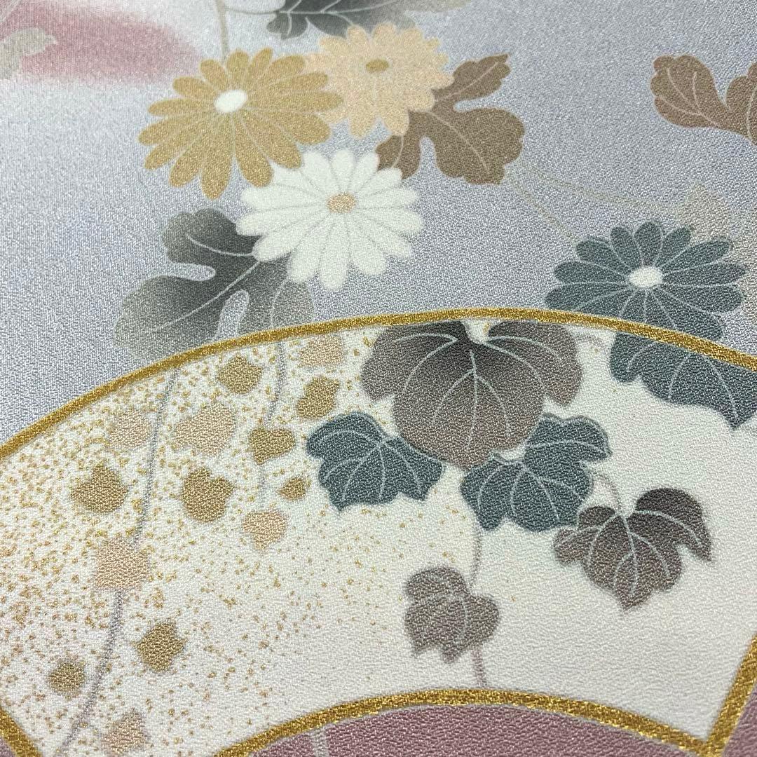 梅乃【175】正絹　訪問着　フルセット　白菫色　淡い　上品　お茶席