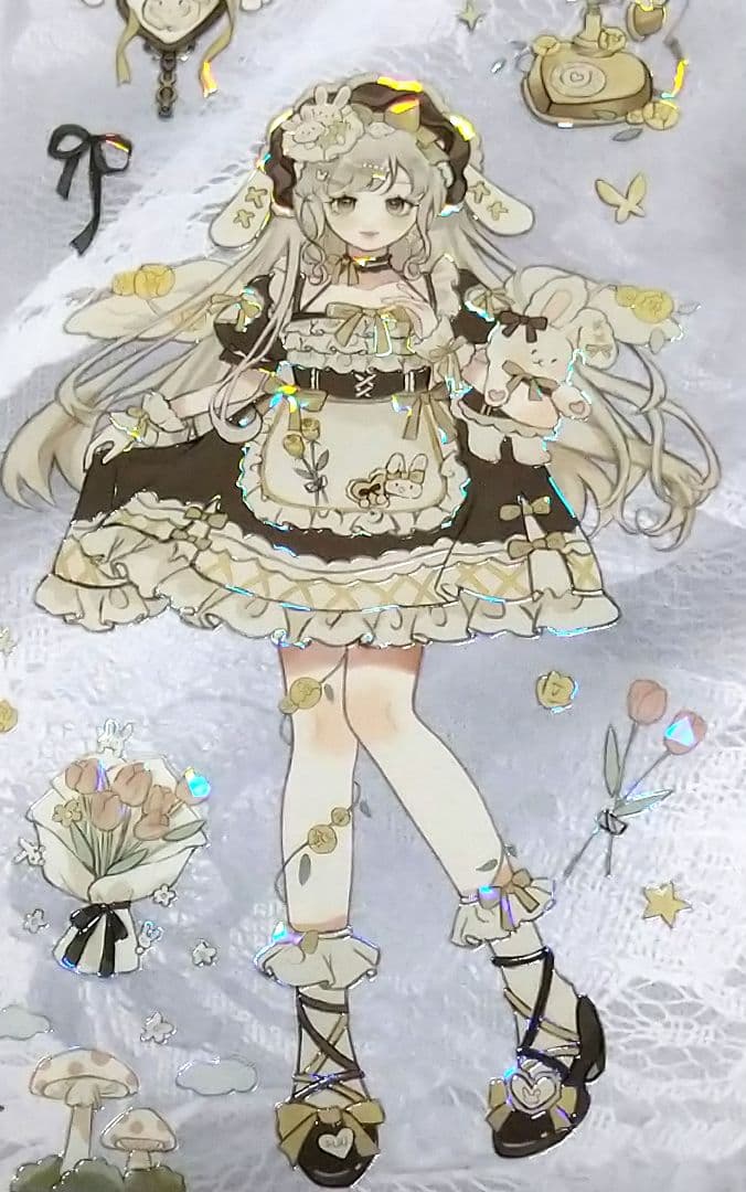 J670＃兔耳梦黛(贝壳光)一万小时＆一木一横切り売り海外人物マステ女の子