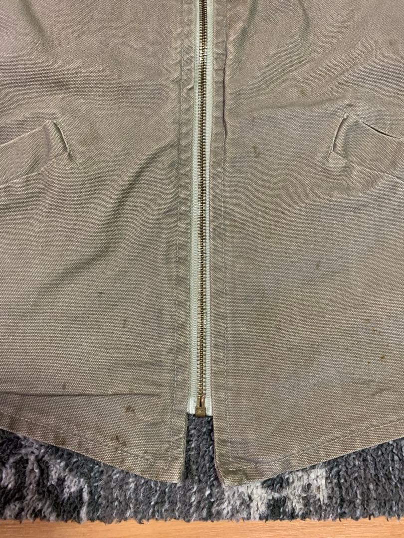 USA Carharttダック地ベスト 裏地ネイティブ柄 ボア ライナーXL