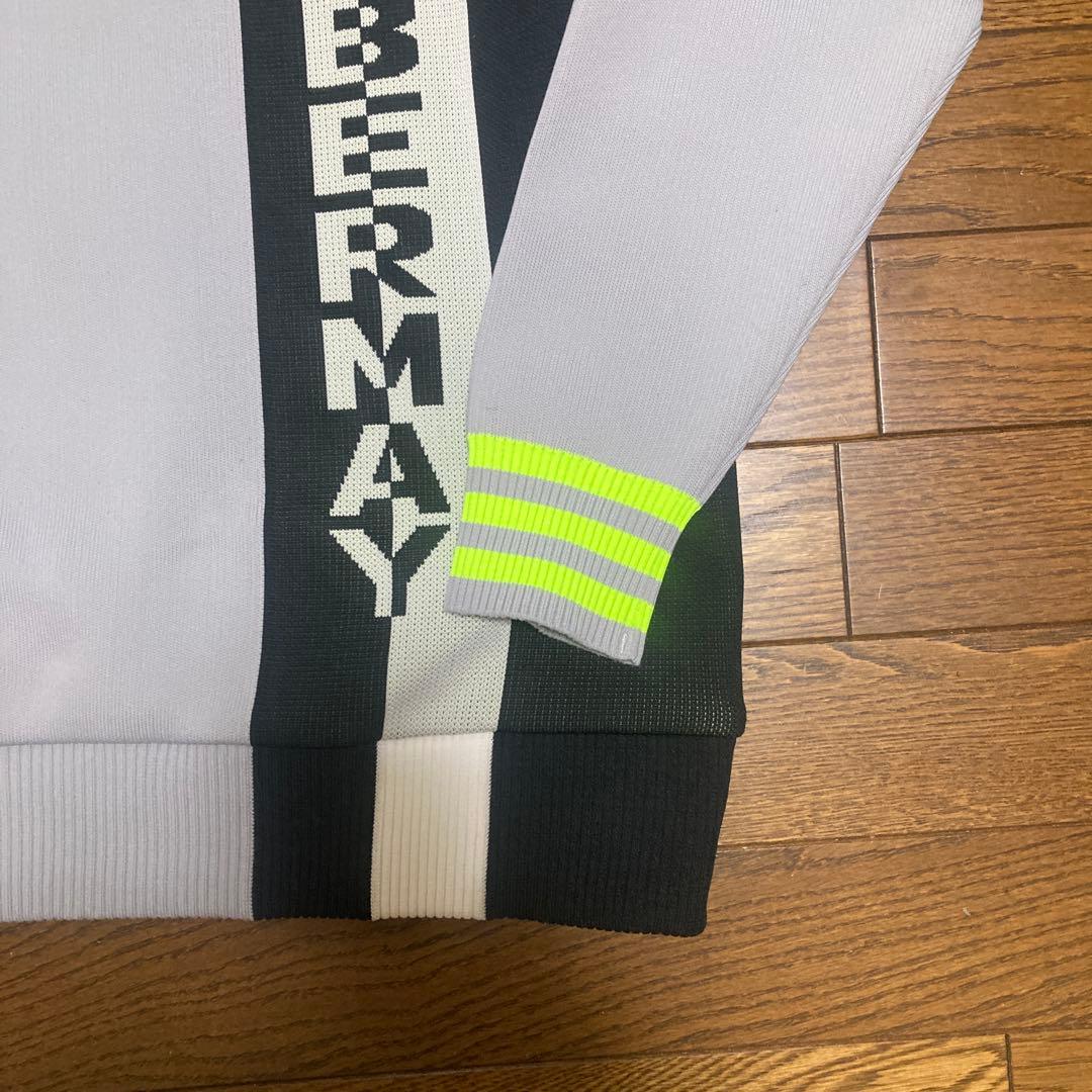 DECEMBERAY ストライプニットセーター　グレーメンズM