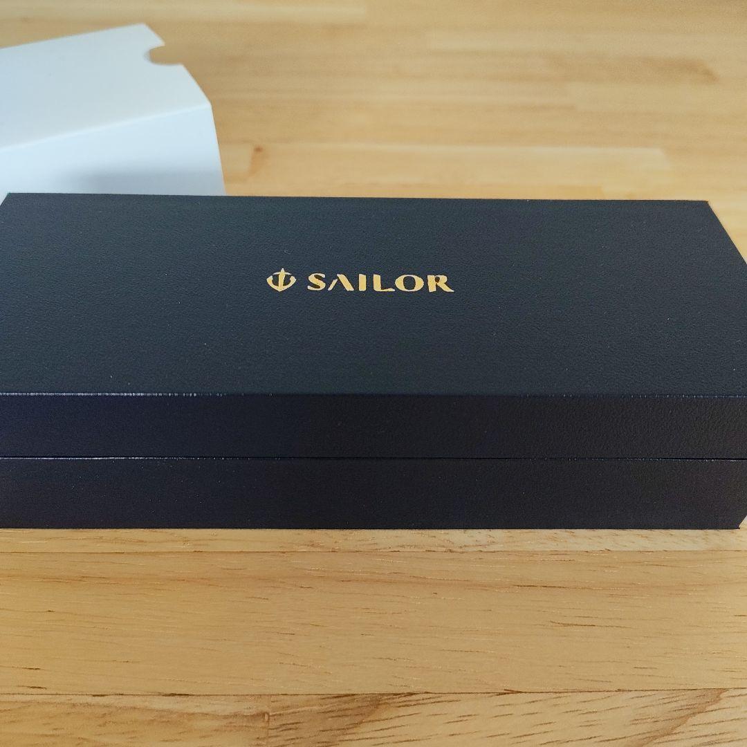 セーラー万年筆 ブラックラスター F 細字　21K