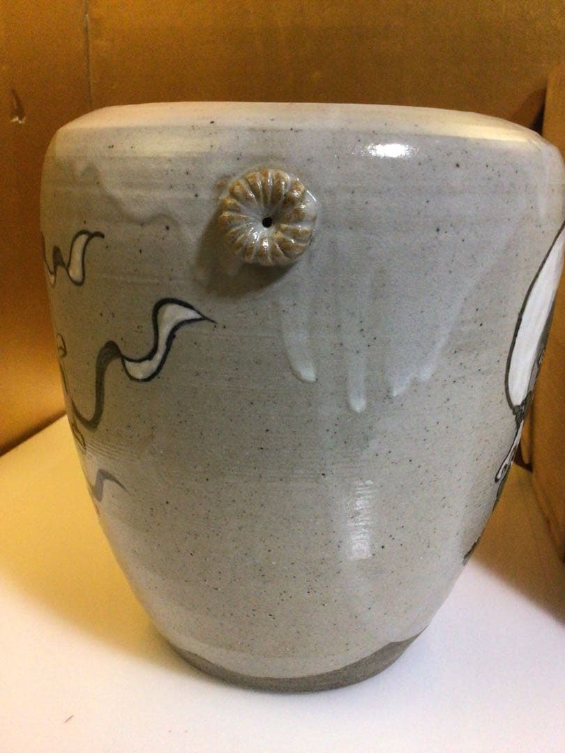 茶道具 水指 乾山 風神雷神 共箱付き