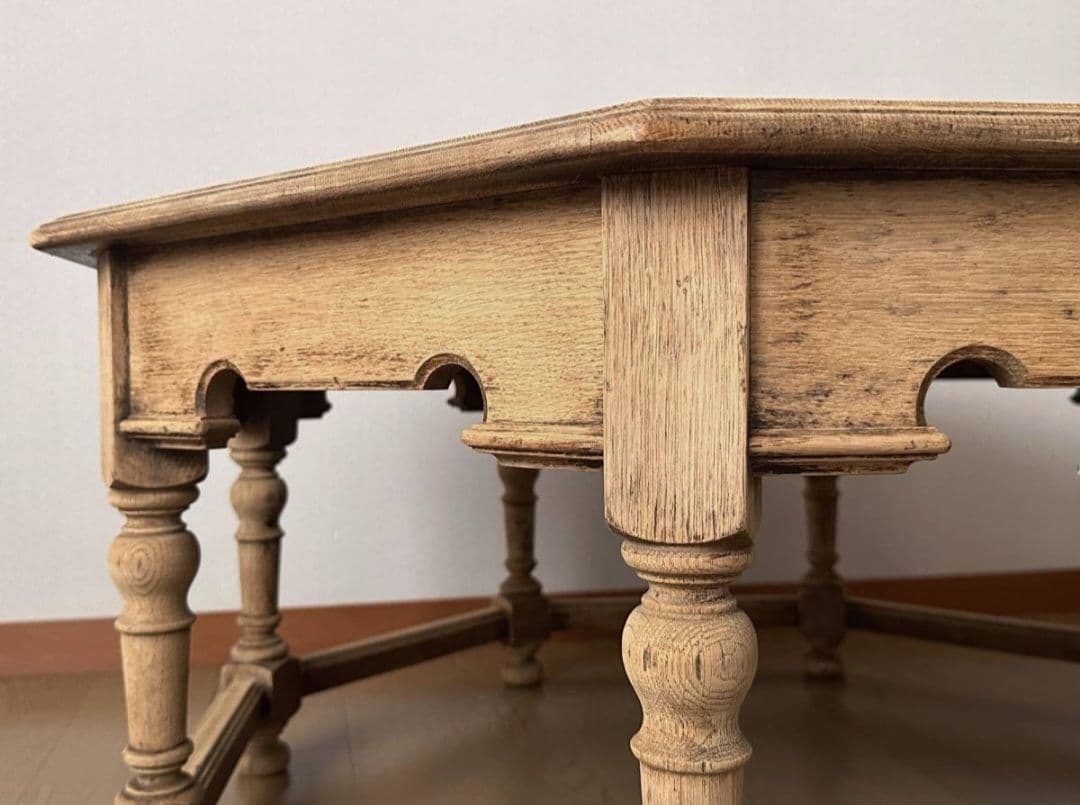 剥離フランスアンティーク家具 ローテーブル