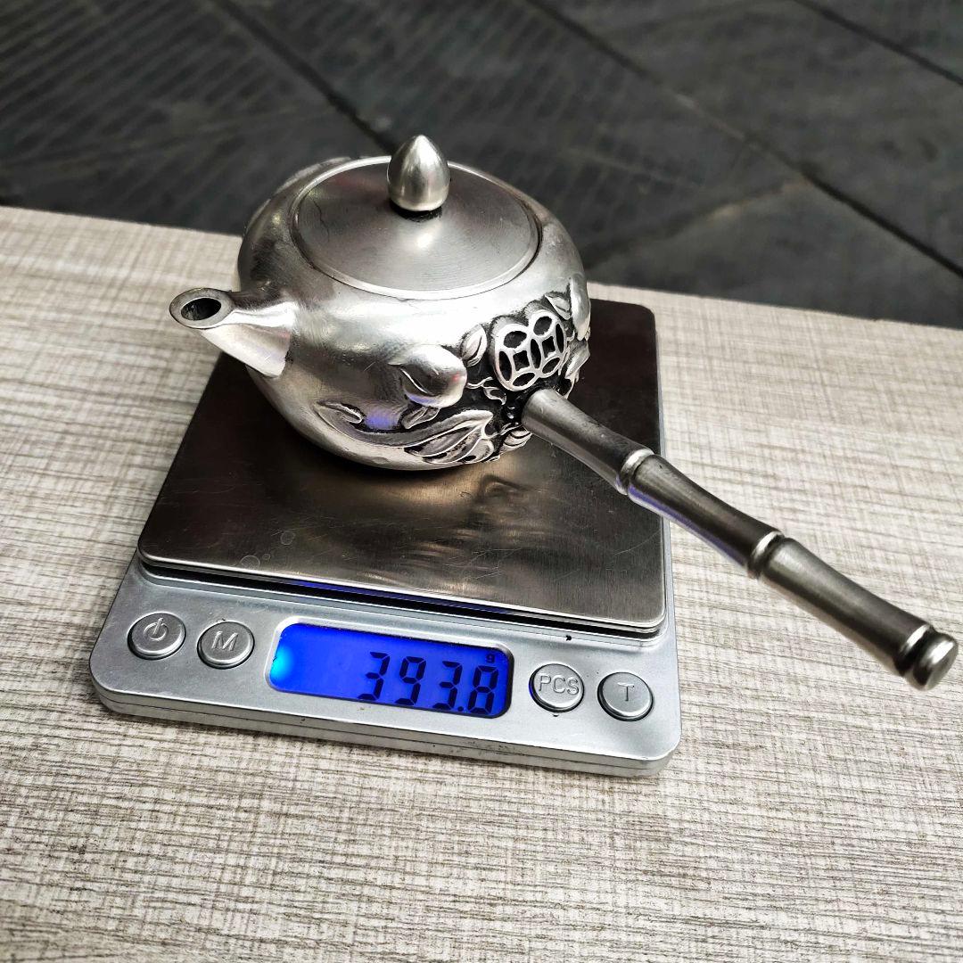 銅 細工 福寿側壺 酒壺 茶壺 家庭 茶道 工芸 置物