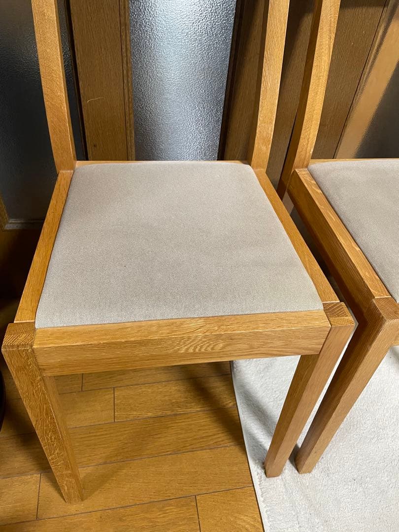 無印良品　オーク材　ダイニングチェア　2脚セット
