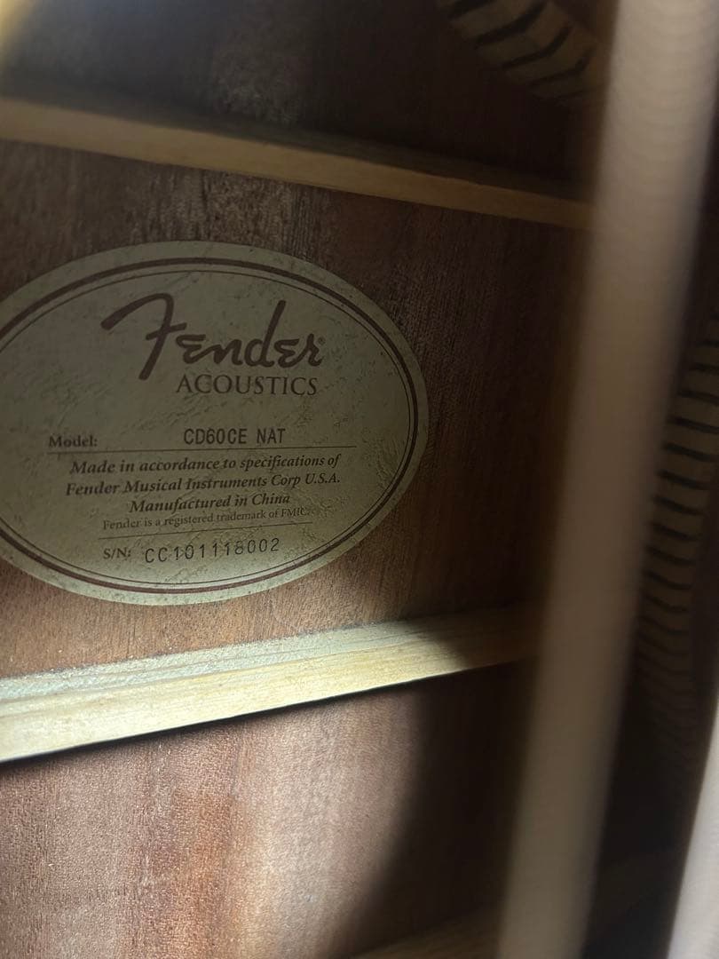 【ジャンク品】Fender Acoustics CD60CE NAT