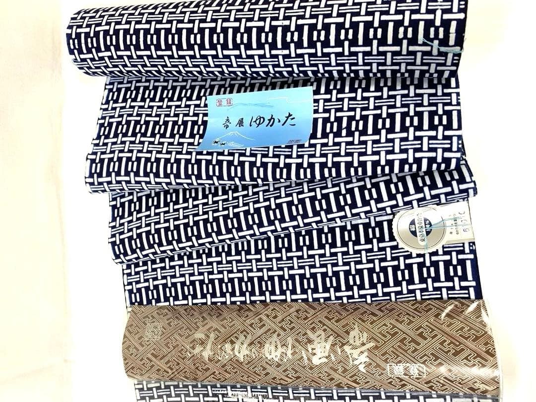 6Y39-⑤浴衣リメイク　ワンピース　ロング　ハンドメイド優雅Aライン　新品反物