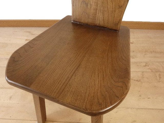 ふくろう　椅子　ダイニングチェアー　イスG　ナラ材　オーク色　勇峰工芸（新）