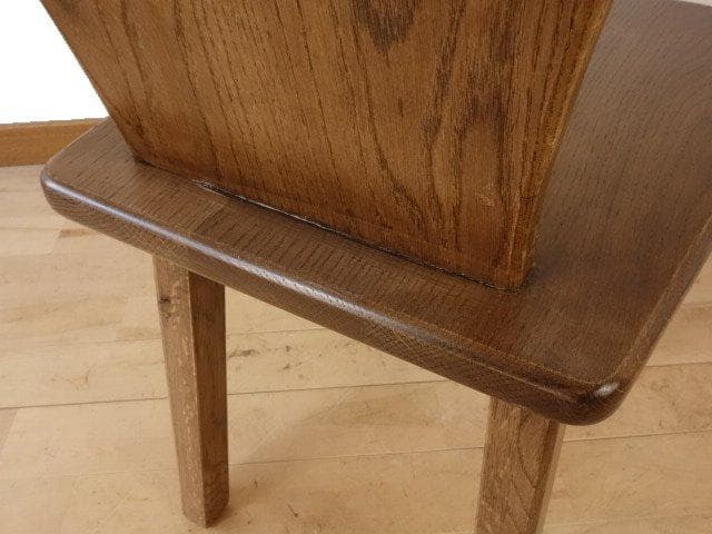 ふくろう　椅子　ダイニングチェアー　イスG　ナラ材　オーク色　勇峰工芸（新）