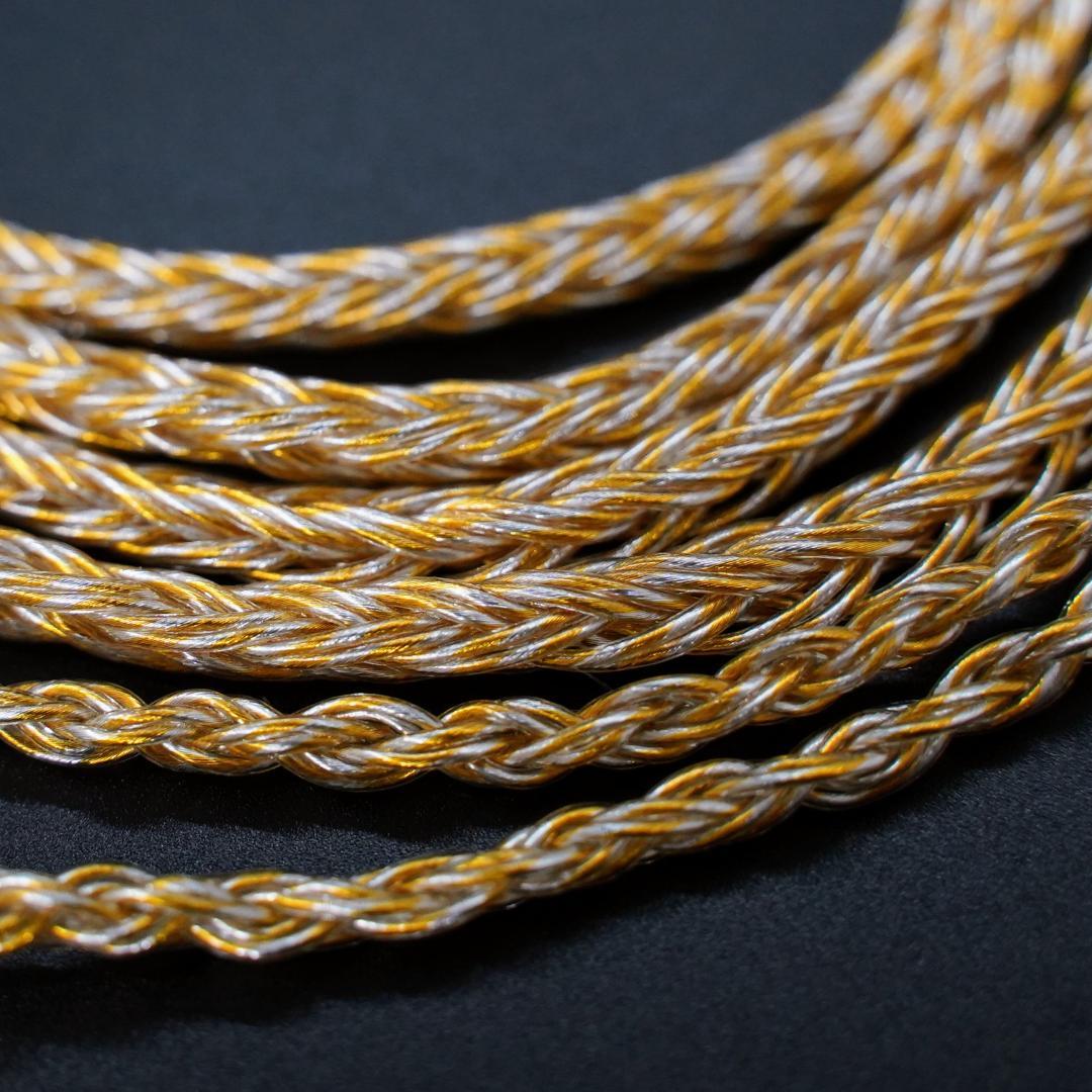 最高仕様16芯 金銀線撚り合わせリケーブル膨張MMCX/4.4mmバランス接続