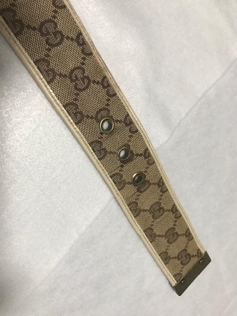 GUCCI ベージュ GGパターン ベルト レディース