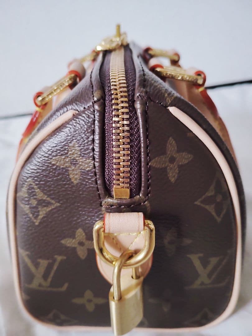 Louis Vuitton ブラウンレザーショルダーバッグ