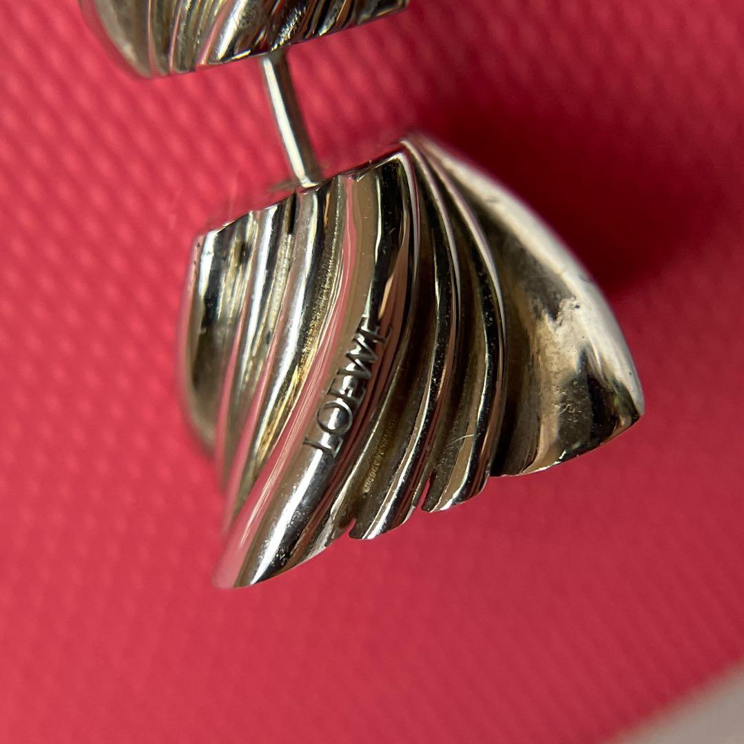 LOEWE ロエベ ツイード ピアス 925 シルバー