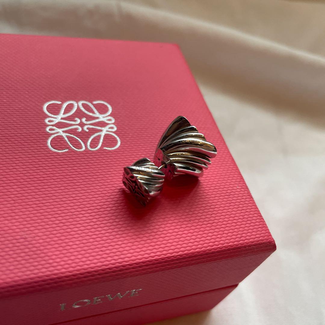 LOEWE ロエベ ツイード ピアス 925 シルバー