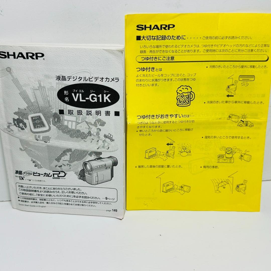 動作OK SHARP シャープ VL-G1K ビデオカメラ