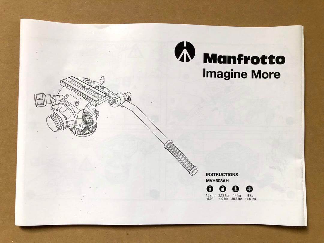 ビデオ雲台Manfrotto MVH608AH/nitrotechナイトロテック