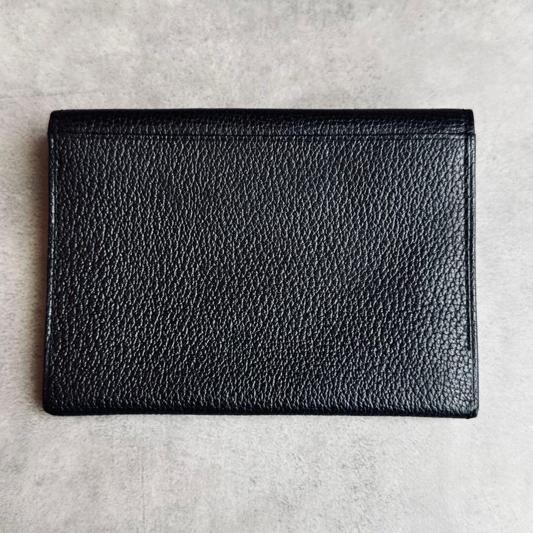 BURBERRY ノバチェック エンボスロゴ シボ革 レザー名刺入れ