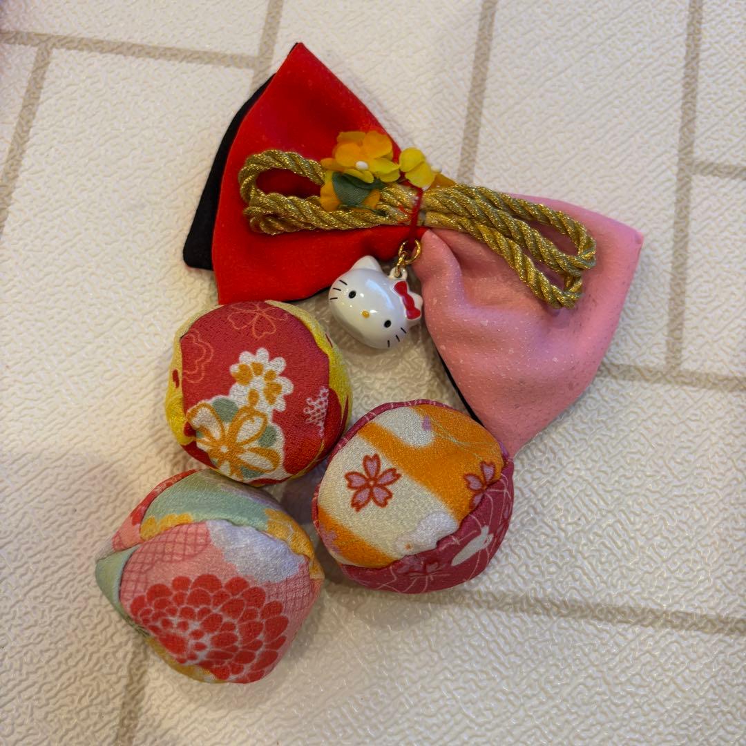 【美品】ハローキティ 七五三 着物セット平成レトロ　足袋付きイエロー3歳