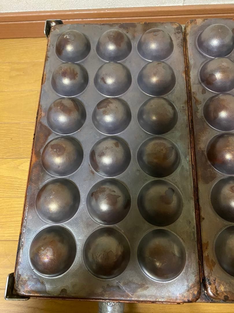 業務用たこ焼き器機18穴3連　銅板