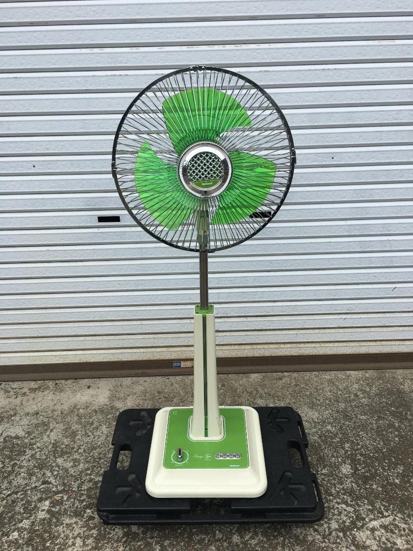☆ナショナル 扇風機 F-30S1M 30㎝ リビング用扇 緑 昭和レトロ