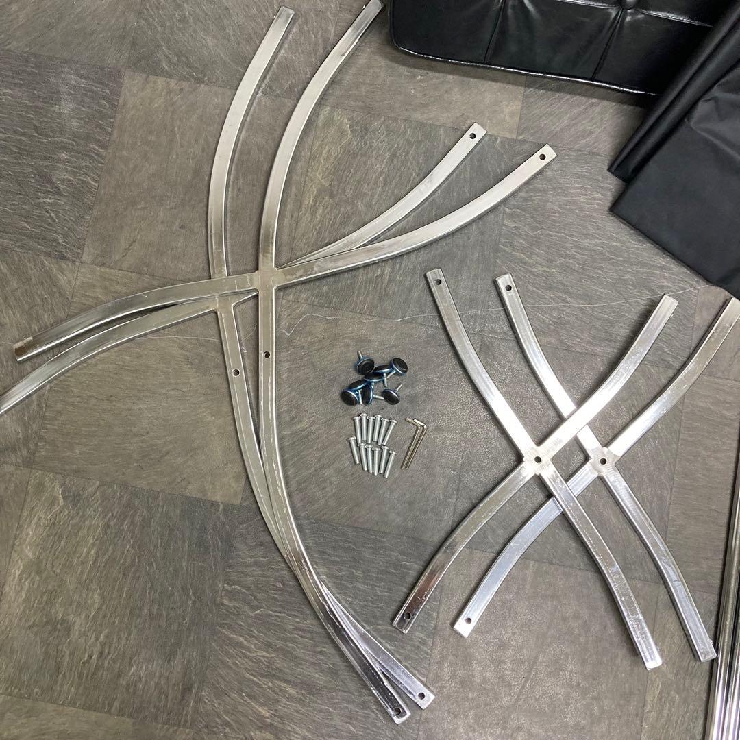 012603 バルセロナチェア 2点セット 1人掛けソファ ブラック組み立て式