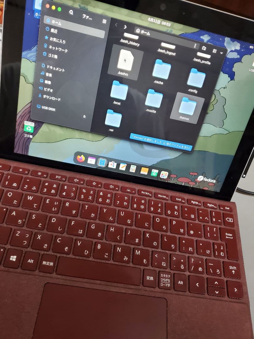 Windowsタブレット本体 surface go 3 linux Fedora 42 8gb 128gb