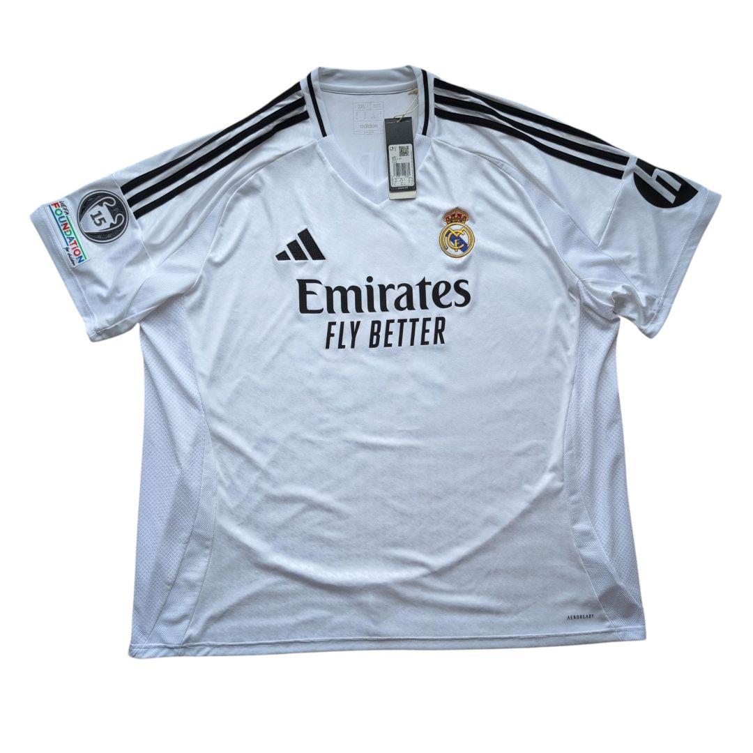タグ付き未使用 アディダス レアルマドリード 3XL ゲームシャツ 24-25