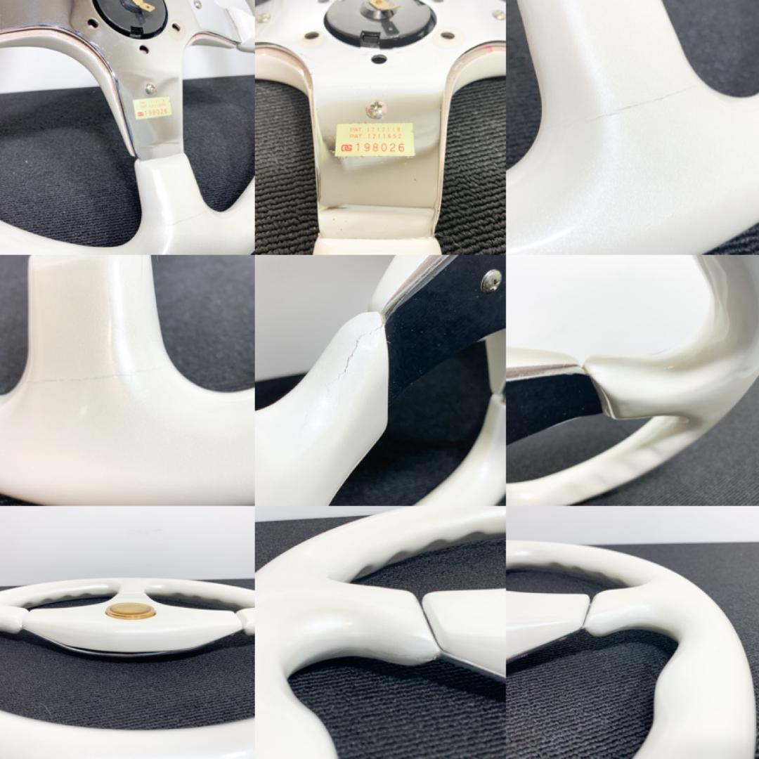 希少 ジャニス ホワイトウッド ステアリング 当時物 良品 ホーンボタン付き