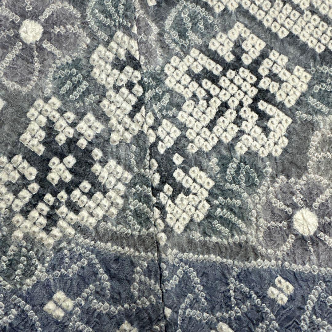 藤娘きぬたや 落款あり 薄グレー 訪問着