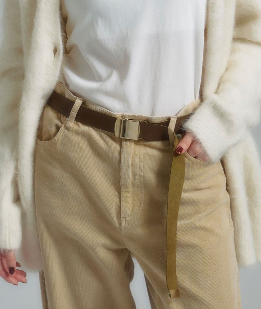 ウィムガゼット 【Hoaw.】 レザーガチャベルト　　ダークブラウン