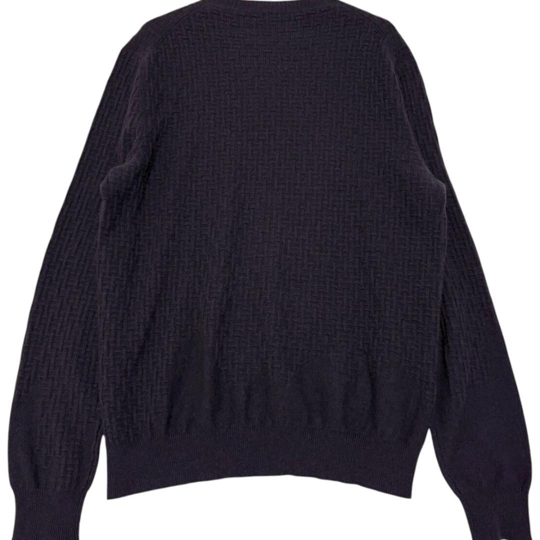 希少サイズXXL《美品・高級》 HERMES カシミヤ100% H総柄