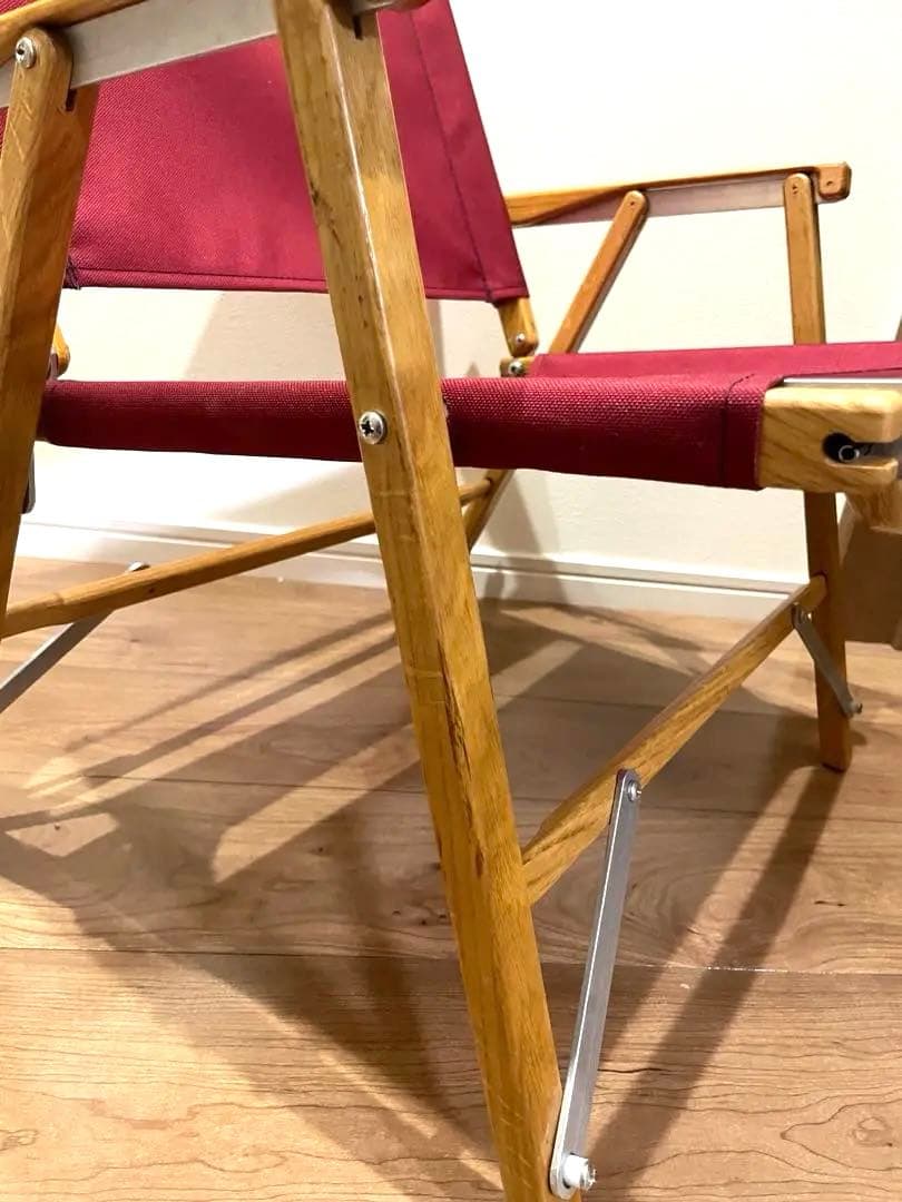 Kermit Chair バーガンディ アメリカ製オーク収納袋付き
