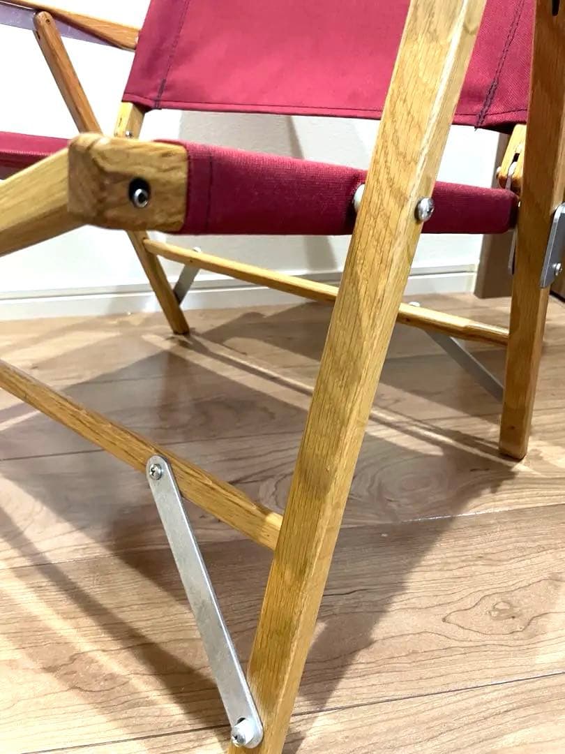 Kermit Chair バーガンディ アメリカ製オーク収納袋付き