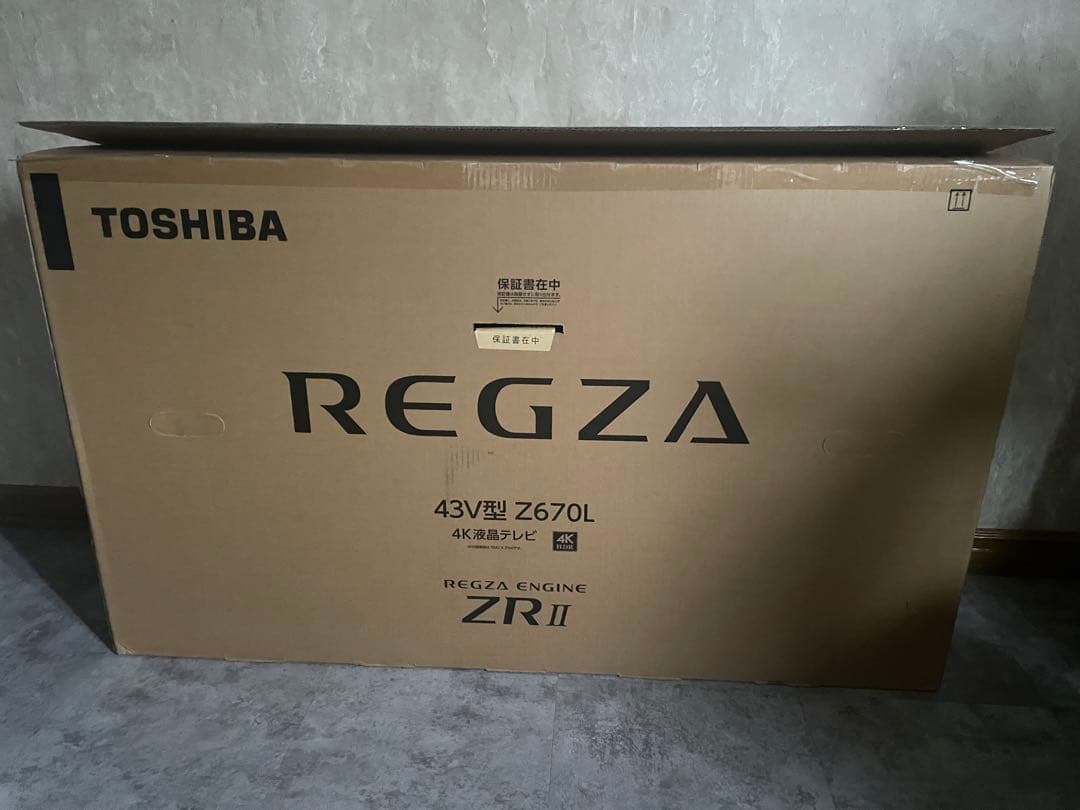 TOSHIBA REGZA 43V型 Z670L 4K液晶テレビ　24年製