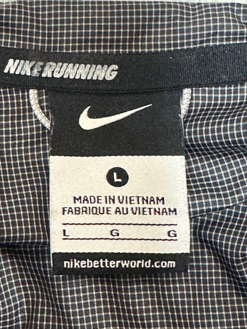 Nike フード付きジャケット グレー チェック柄