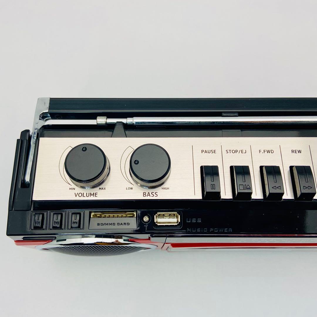 【美品】SANSUI レトロラジカセ SCR-B2 Bluetooth 動作品