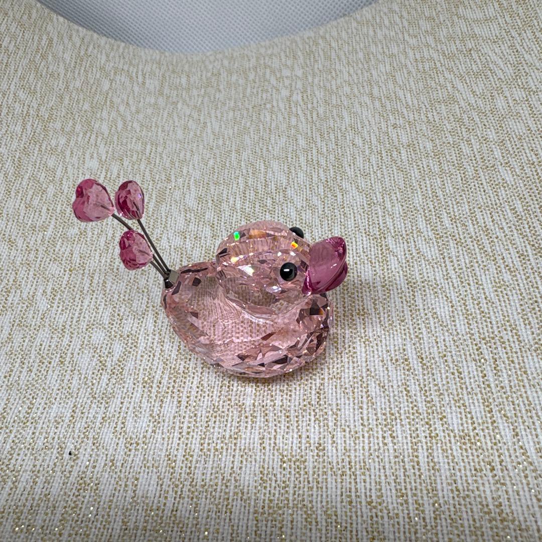 スワロフスキー ピンク ハッピーダック ハート