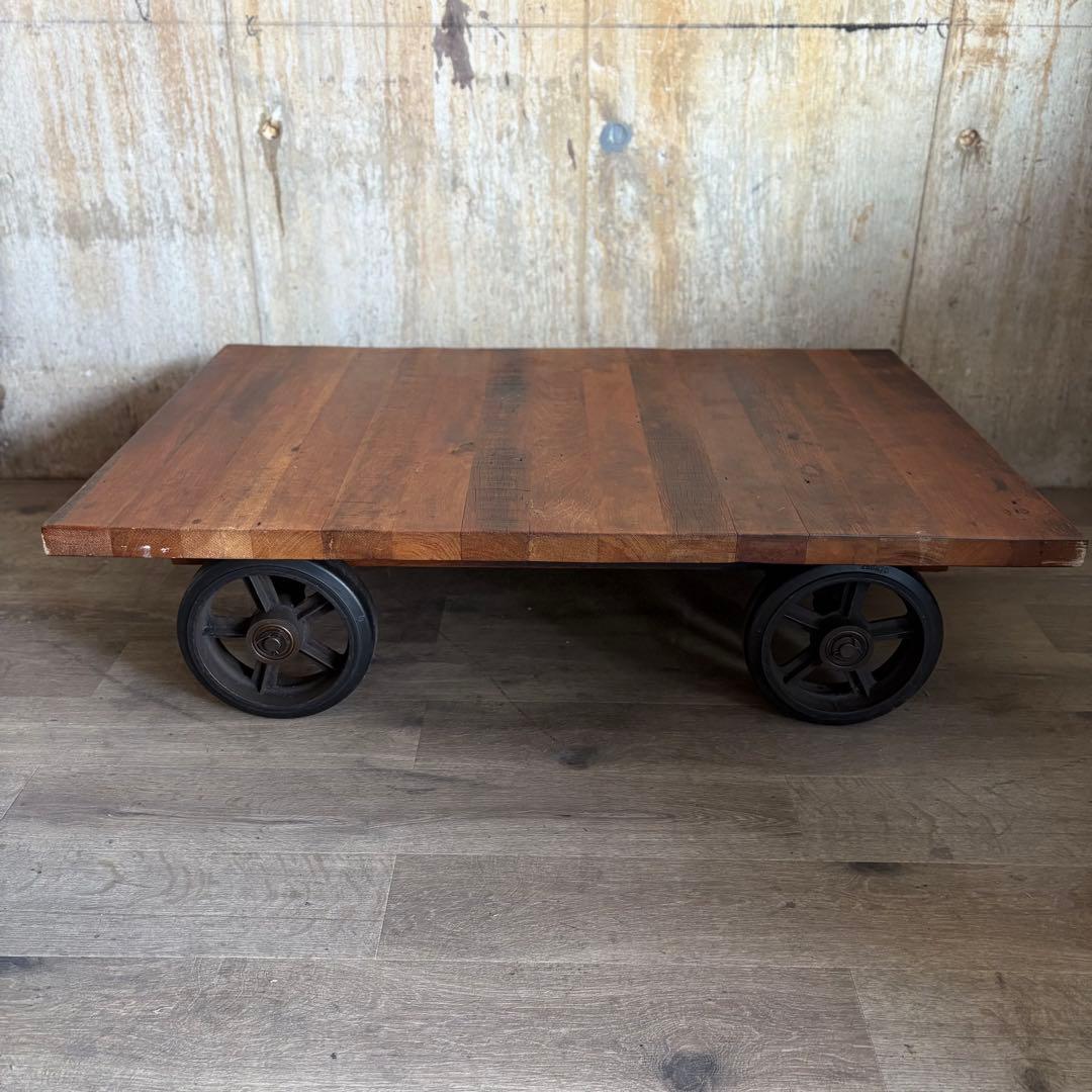 CRASH GATE 関家具　車輪付きローテーブル　センターテーブル