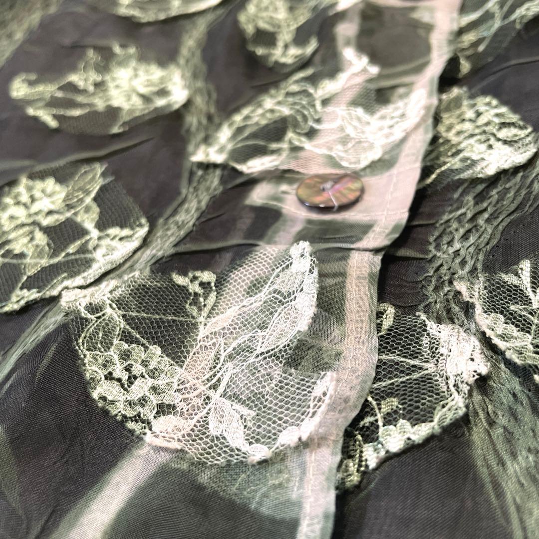 ヨシキヒシヌマ　シースルー長袖シャツ　3